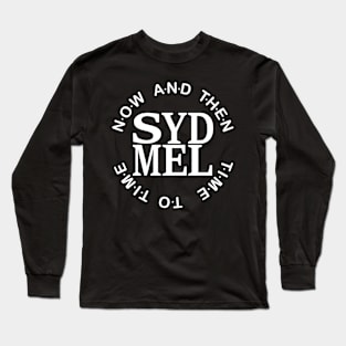 Sydney and Melbourne (BW Version) Long Sleeve T-Shirt